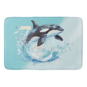 Tapete De Banheiro Azul e Branco Ocra Oceano Praia Náutica