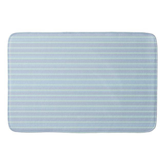 Tapete De Banheiro Azul Listrado Brilhante Moderno (Frente)