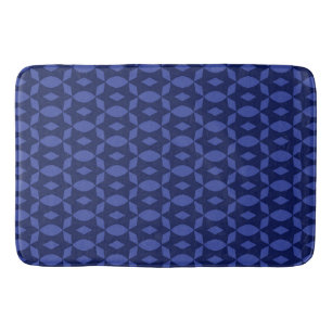 Tapete De Banheiro Azul Marinho Padrão Retro de Duas Cores Lar