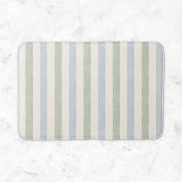 Tapete De Banheiro Azul Pastel Verde Sage Listra Boho Casa de Campo