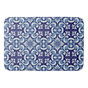 Tapete De Banheiro Azulejo azul português