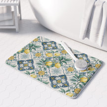 Azulejo Francês Padrão Limão Azul
