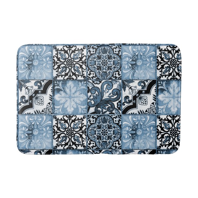 Tapete De Banheiro Azulejo oceânico (Frente)