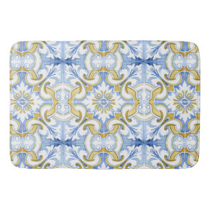 Tapete De Banheiro Azulejos do Mediterrâneo, majolica, estilo Sicilia