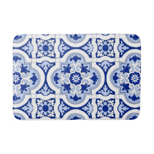 Tapete De Banheiro Azulejos italianos, majolica, padrão azul e branco