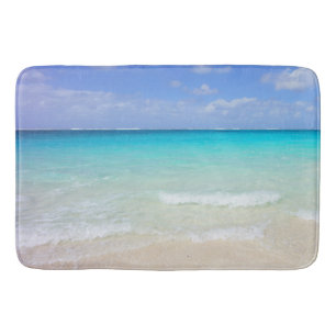 Tapete De Banheiro Azure Blue Caribe Praia Tropical