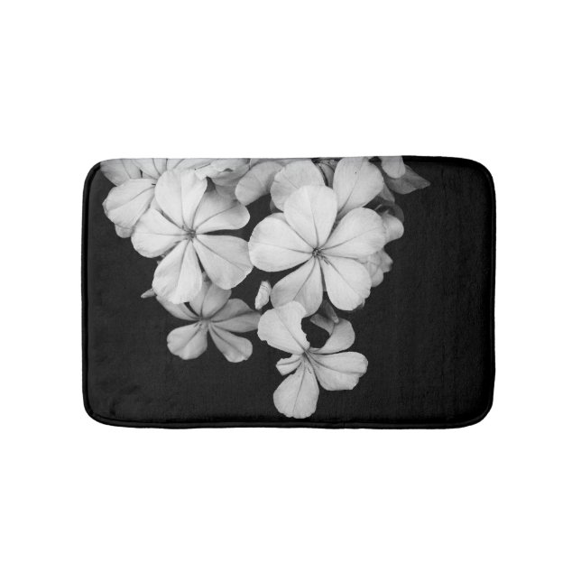 Tapete De Banheiro B&W Flores legíveis (frente)