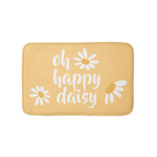 Tapete De Banheiro Baby Hippie Happy Daisy Bath Mat