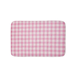 Tapete De Banheiro Baby Pink Gingham Pattern