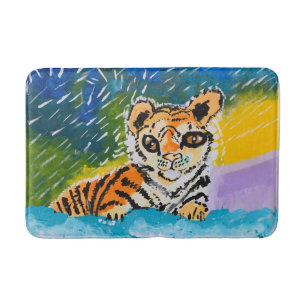 Tapete De Banheiro Baby Tiger "Art by Kids"