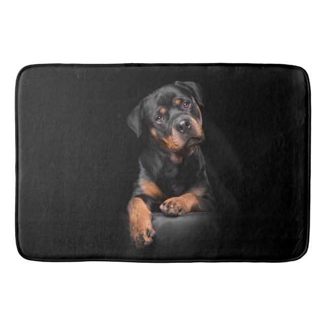 Tapete De Banheiro Badematte Rottweiler (Frente)