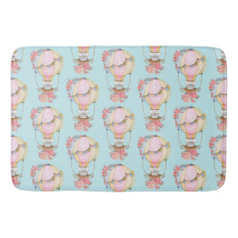 Tapete De Banheiro Balão de Ar Quente Cuto com Padrão de Aquarela do 