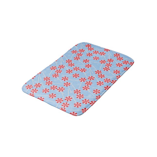 Tapete De Banheiro Balas de Menta Natal (Angulado)