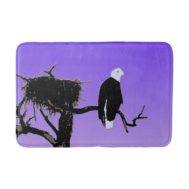 Tapete De Banheiro Bald Eagle em Sunset - Arte original sobre a vida  (Frente)