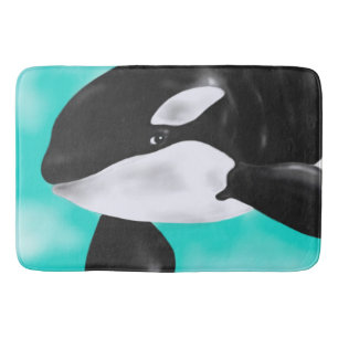 Tapete De Banheiro Baleia bonito da orca