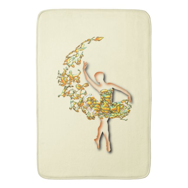 Tapete De Banheiro Ballerina Bath Mat Balé Dancer Girl (Frente Vertical)