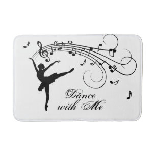 Tapete De Banheiro Ballerina Dance with Me Music Note