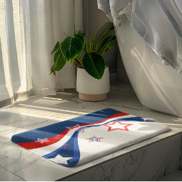 Tapete De Banheiro Bandeira Abstrato Americana Patriótica Moderna