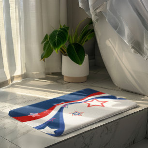 Tapete De Banheiro Bandeira Abstrato Americana Patriótica Moderna