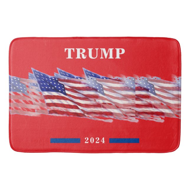 Tapete De Banheiro Bandeira Americana Donald Trump 2024 (Frente)
