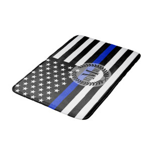 Tapete De Banheiro Bandeira americana fina de Blue Line