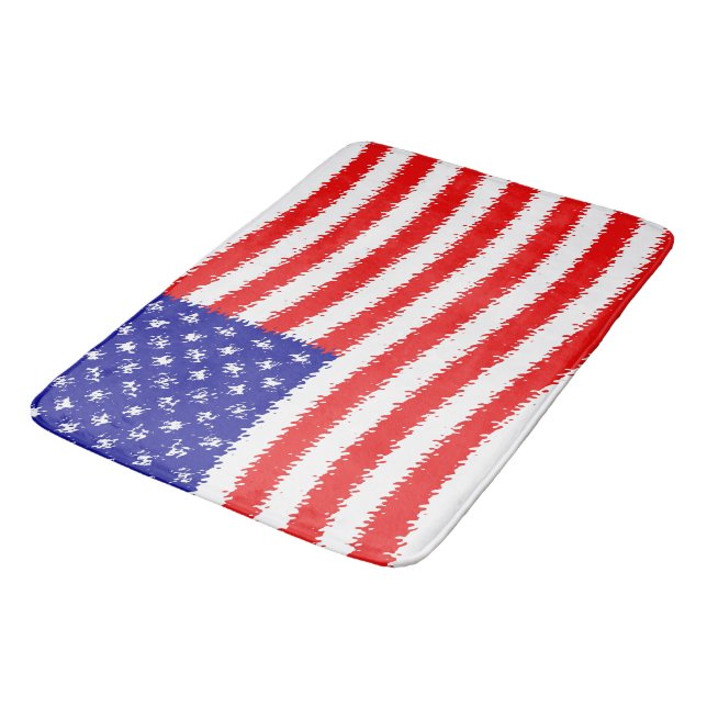 Tapete De Banheiro bandeira americana ondulada (Angulado)