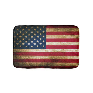 Tapete De Banheiro Bandeira americana rústica patriótica