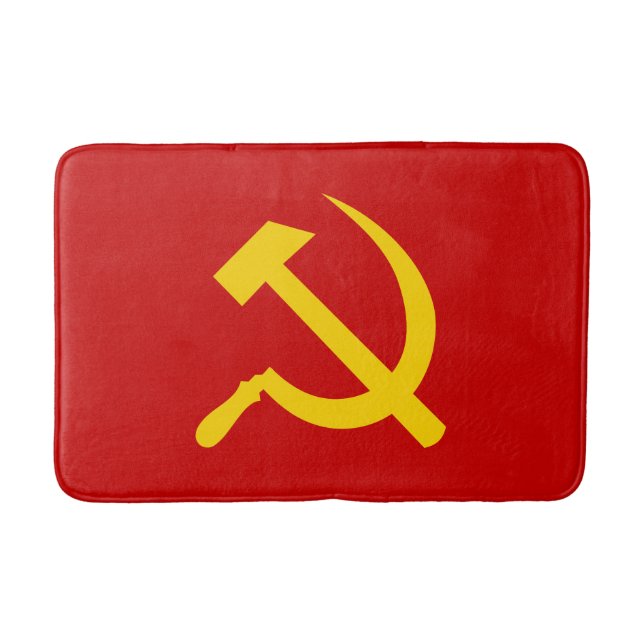 Tapete De Banheiro Bandeira Comunista Bath Mat (Frente)