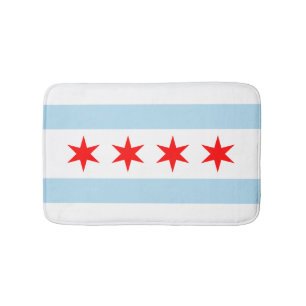Tapete De Banheiro Bandeira da cidade de Chicago