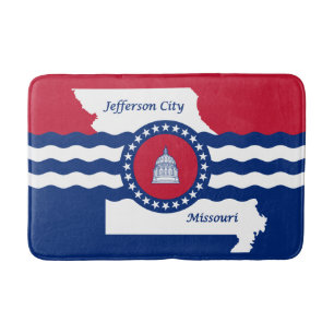 Tapete De Banheiro Bandeira da cidade de Jefferson, Missouri Bathroom