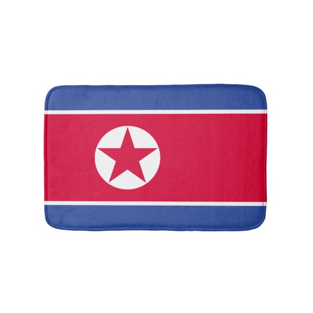 Tapete De Banheiro Bandeira da Coreia do Norte (frente)