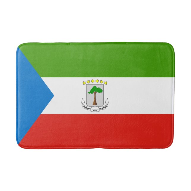 Tapete De Banheiro Bandeira da Guiné Equatorial (Frente)