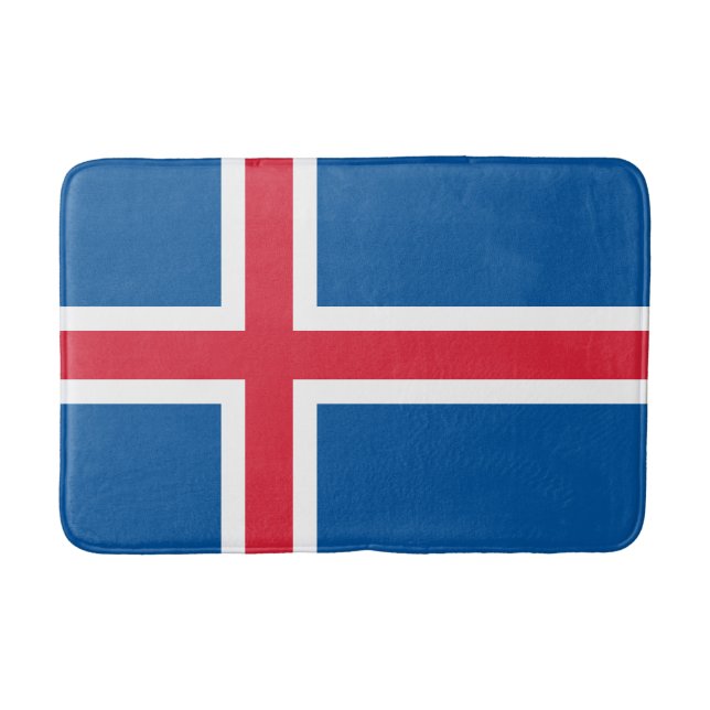 Tapete De Banheiro Bandeira da Islândia (Frente)