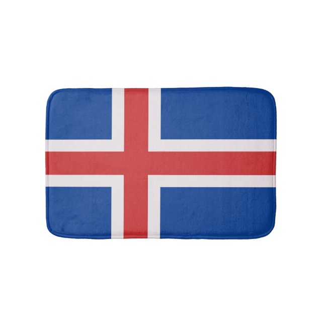 Tapete De Banheiro Bandeira da Islândia (frente)