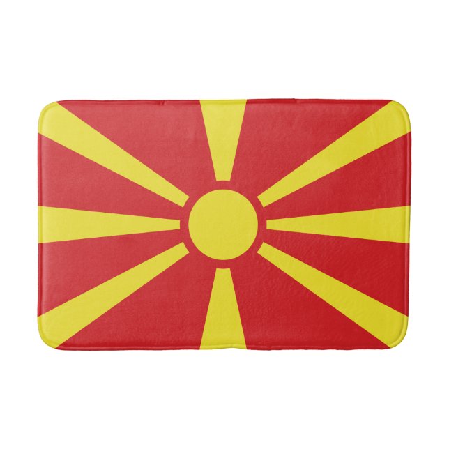 Tapete De Banheiro Bandeira da Macedônia do Norte (Frente)