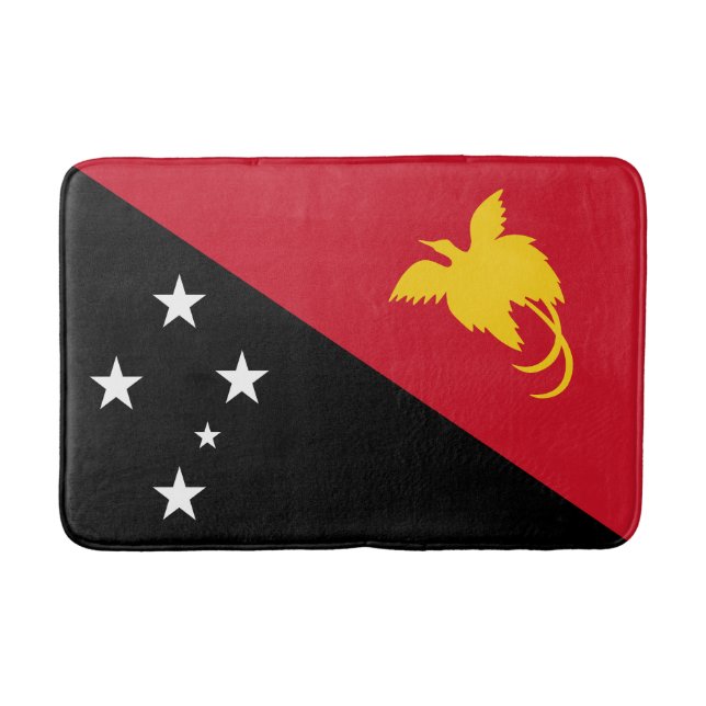 Tapete De Banheiro Bandeira da Papua-Nova Guiné (Frente)