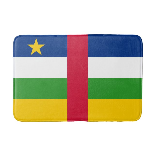 Tapete De Banheiro Bandeira da República Centro-Africana (Frente)