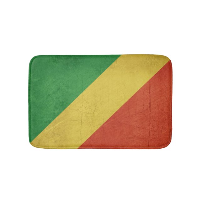 Tapete De Banheiro Bandeira da República Democrática do Congo (frente)