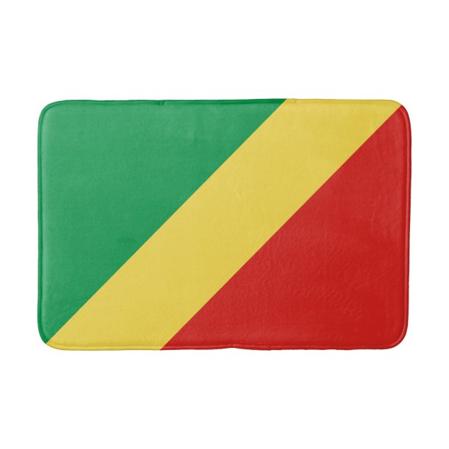Tapete De Banheiro Bandeira da República do Congo (Frente)