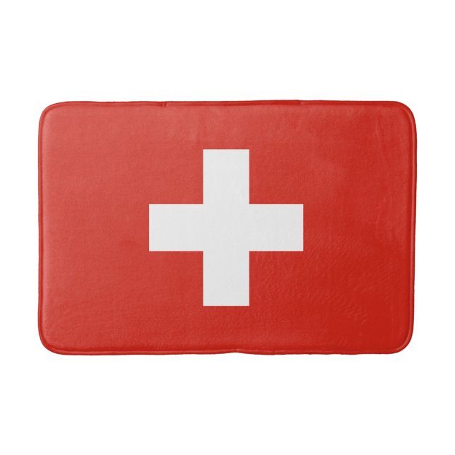 Tapete De Banheiro Bandeira da Suíça (Frente)