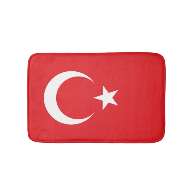 Tapete De Banheiro Bandeira da Turquia (frente)