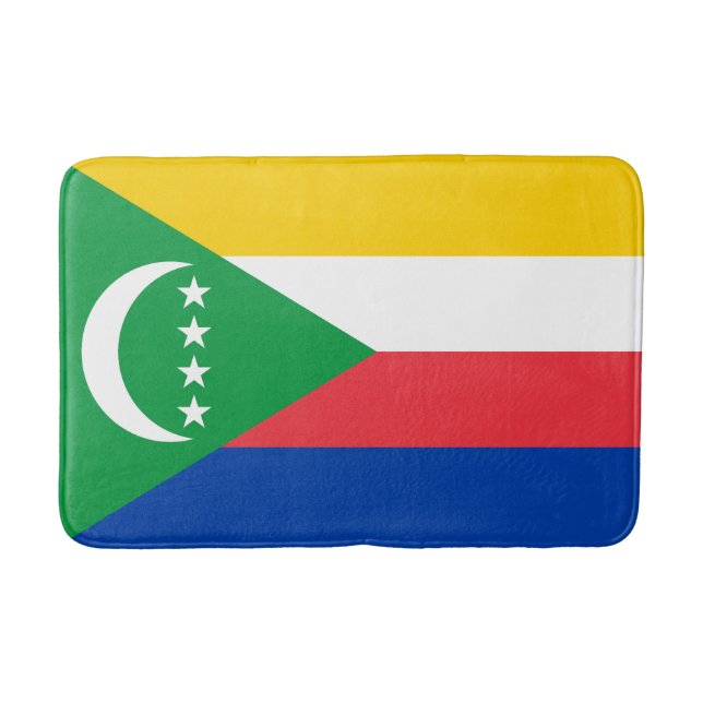 Tapete De Banheiro Bandeira das Comores (Frente)
