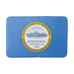 Tapete De Banheiro Bandeira de Boston, Massachusetts Bath Mat
