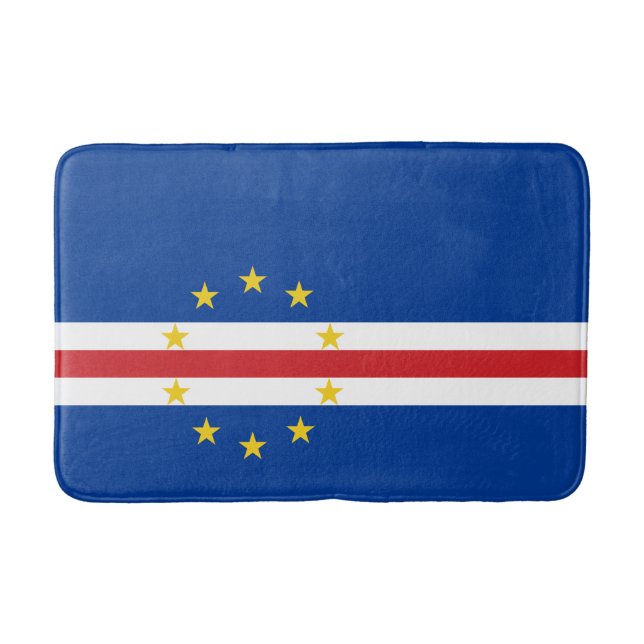 Tapete De Banheiro Bandeira de Cabo Verde (Frente)