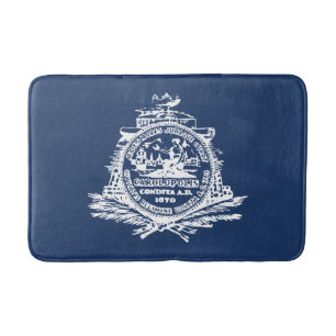 Tapete De Banheiro Bandeira de Charleston, Carolina do Sul Bath Mat