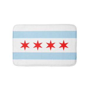Tapete de Banheiro Bandeira de Chicago, Illinois