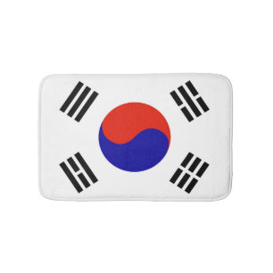 Tapete De Banheiro Bandeira de Coreia do Sul