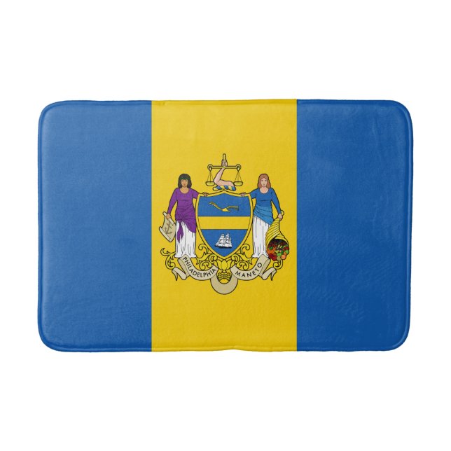 Tapete De Banheiro Bandeira de Filadélfia, Pensilvânia Bath Mat (Frente)