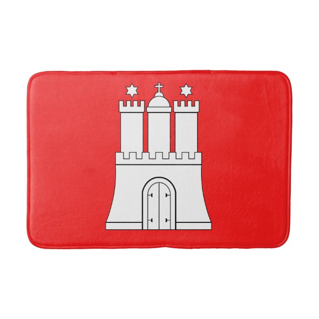 Tapete De Banheiro Bandeira de Hamburgo Bath Mat (Frente)