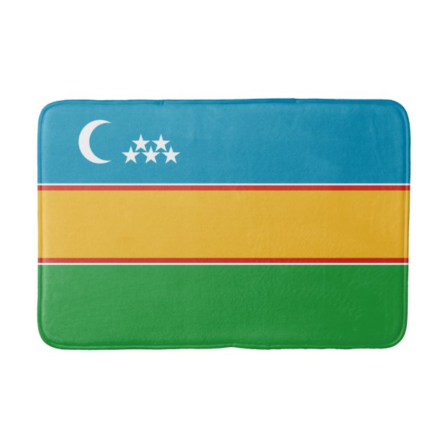 Tapete De Banheiro Bandeira de Karakalpakstan (Frente)